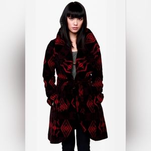 BB Dakota - Davida Black Print Coat - Size S